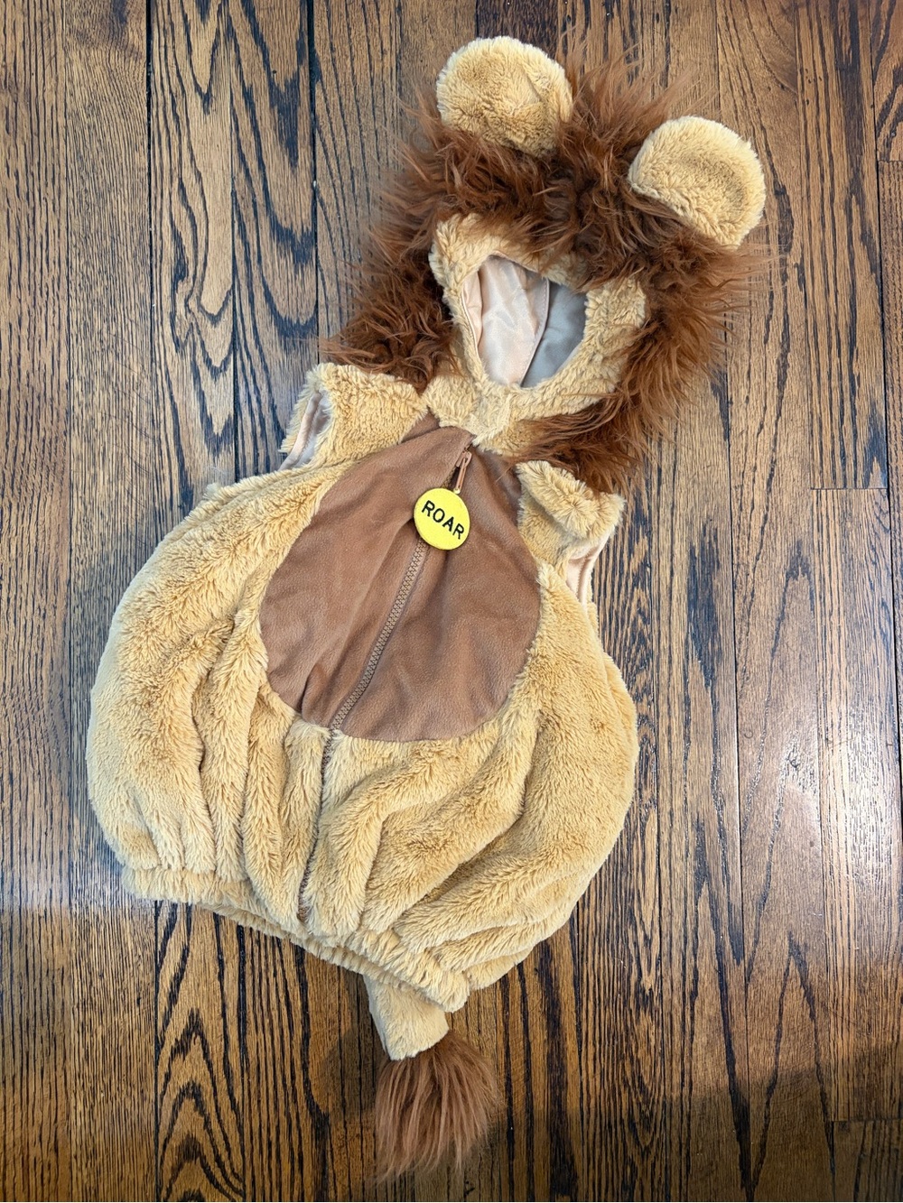 Going Wild Plush Lion Costume with Hood and Tail - Baby Toddler Size 12 Months